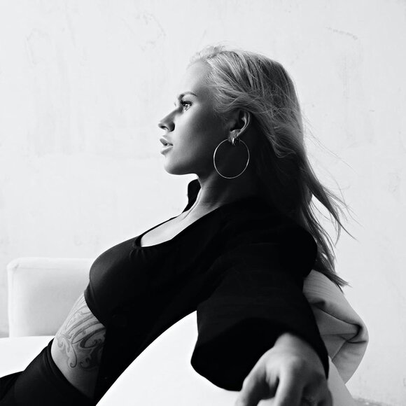 Silver 50mm Hypoallergenic Hoop Earrings with Cubic Zirconia for Women, Dainty D - Picture 3 of 7